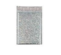 100PCS Sobres holográficos con burbujas láser Sobres acolchados bolsas de embalaje para sobres publicitarios de burbujas comerciales embalaje de envío-plateado-13 * 15cm