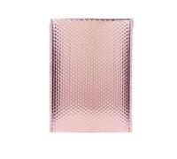 100PCS Sobres holográficos con burbujas láser Sobres acolchados bolsas de embalaje para sobres publicitarios de burbujas comerciales embalaje de envío-oro rosa-15 * 20cm