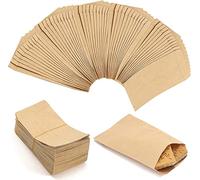 100pcs Sobres Papel Kraft, VEGCOO Sobres Marrones Pequeños, Paquetes de Semillas, Sobre de Papel Kraft Vintage para Monedas Joyas Semillas Caramelo (9cm x13cm)