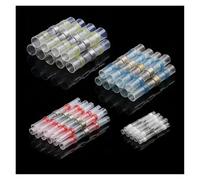 100pcs Solder Seal Wire Connectors Heat Shrink Insulated Electrical Butt Splice Connector Terminals