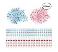 100PCS Soldering Seal Heat Shrink Butt Electrical Wire Connectors Splice Terminals Kit 22-14AWG Assortment