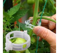 100PCS Soporte Planta Clips jardín Clips Tomate Soportes/Conecta Plantas/Cordel/vides Enrejado/jaulas Planta Vid Clip fijación Vegetal Herramientas injerto Hacer Que la Planta Crezca erguida