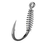 100pcs Spring Hook Baiting Dough Stainless Barded Fish Spring Tackle 3-13 Size Tiny Fish Hook Set for Freshwater (6# 100pcs)