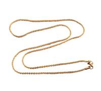 100pcs Stainless Steel Glitter Necklace Chain for Women Men Ladies Girl Jewelry Accessories Silver/Gold Color Plated Choker on the Neck Para Manualidades(22 inches 56 cm,2.2 mm Wide Gold)