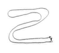 100pcs Stainless Steel Glitter Necklace Chain for Women Men Ladies Girl Jewelry Accessories Silver/Gold Color Plated Choker on the Neck Para Manualidades(18 inches 46 cm,2.2 mm Wide Silver)