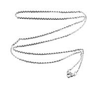100pcs Stainless Steel Necklace for Women Men Link Cable O Chain Choker on the Neck Collar DIY Her Gift Jewelry Accessories Para Manualidades(26 inches 66 cm)