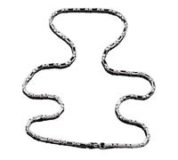 100pcs Stainless Steel Necklace Long Square Box Chain on the Neck Collar for Women Men Silver Color Simple Jewelry Accessories Choker Para Manualidades(22 inches 56 cm,3.5mm Wide)