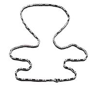 100pcs Stainless Steel Necklace Long Square Box Chain on the Neck Collar for Women Men Silver Color Simple Jewelry Accessories Choker Para Manualidades(16 inches 41 cm,3.0mm Wide)