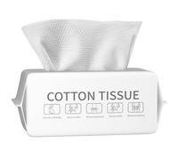 100PCS Toallas Facial Desechables, Toallitas Secas de Algodón 100% Algodón, Toallitas para Bebés, Natural y Biodegradable, Espesar Toallas de Papel Húmedas y Secas Para Todo Tipo De Pieles(20X20CM)