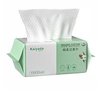 100PCS Toallas Facial Desechables, Toallitas Secas de Algodón 100% Algodón, Toallitas para Bebés, Natural y Biodegradable, Espesar Toallas de Papel Húmedas y Secas Para Todo Tipo De Pieles