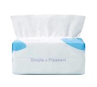 100PCS Toallas Facial Desechables, Toallitas Secas de Algodón 100% Algodón, Toallitas para Bebés, Natural y Biodegradable, Espesar Toallas de Papel Húmedas y Secas Para Todo Tipo De Pieles(20X20CM)