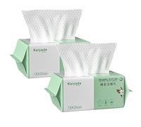 100PCS Toallas Facial Desechables, Toallitas Secas de Algodón 100% Algodón, Toallitas para Bebés, Natural y Biodegradable, Espesar Toallas de Papel Húmedas y Secas Para Todo Tipo De Pieles(20X15CM)