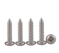 100pcs Tornillos de cabeza plana Phillips Tornillos autorroscantes de acero inoxidable 304 Tornillos de madera autoperforantes Ranura en cruz estándar Rosca completa Sujetador para carpintería M3 X 12