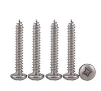 100pcs Tornillos de cabeza plana Phillips Tornillos autorroscantes de acero inoxidable 304 Tornillos de madera autoperforantes Ranura en cruz estándar Rosca completa Sujetador para carpintería M3 X 25