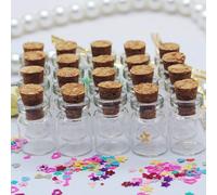 100pcs/un set Mini Botella de Vidrio DIY Tapón de Corcho de Tarro Lindo Botella Pequeña 1ml 13*18mm