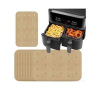 100PCS Unbleached Air Fryer Parchment Paper for Ninja Foodi Dual Air Fryer, 5.5'x8.5 Nonstick Air Fryer Liners