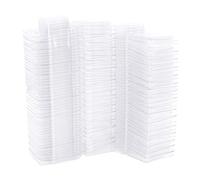 100PCS Wax Melt Clamshell Forms | 1oz Transparent PET Containers with Hanging Holes | DIY Wax Melts/Candles/Soap Making | Leak - Proof & Simple Closure (Square)