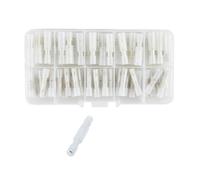100PCS White Butt Connectors, Fully Insulated Male/Female Wire Connectors, Crimp Terminals 22-18AWG