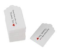 100pcs White Handmade Hang Label Clothing Jewelry Price Tag Heart Wedding Hollow Favour Name Tag for Luggage Crafts Wedding