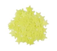 100pcs Yellow Glow In The Dark Luminous Stars Fluorescent Noctilucent Plastic Wall Stickers Murals Decals