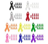 100piezas de alfileres de satén de cinta de cinta con alfileres de seguridad, insignias de esperanza de broche de cinta premium para hombres para mujeres de luto de los regalos del día del recuerdo