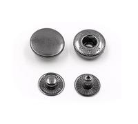 100set Metal Press Studs Button Snap Fasteners Costura de cuero Craft Ropa Bolsas Ropa 10mm 12mm 15mm-100pcs Níquel negro, 12mm