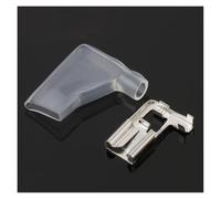 100Sets 200pcs 7.8 Flag-Shaped Plug Spring With Lock Sheath Elbow Plug-In Butt Cold-Pressed Terminal Connector For Electrical