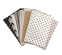 100sheet/bag A5 Wrapping Papers Retro Multicolor Print Tissue Paper Bookmark Gift Floral Packaging(Black white dot mix)