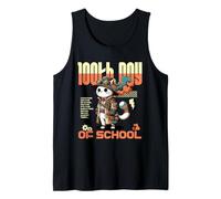 100th Day of School Teachers Kids Child Happy 100 Days Cat Camiseta sin Mangas