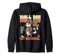 100th Day of School Teachers Kids Child Happy 100 Days Cat Sudadera con Capucha