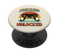 100th Day of School Unlocked Gamer 100 Days Boys Kids Youth PopSockets PopGrip Adhesivo