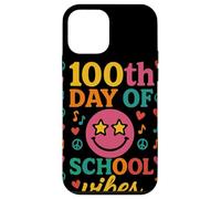 100th Day of School Vibes Retro Groovy Star Eyes Fiesta Carcasa para iPhone 12 Mini