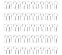 100uds Anillos de Salto de Alambre de Nicromo de Alta Temperatura, Aguja de Quema Colgante en Forma de R Ganchos de Arcilla Flexibles para Horno Cerámica Suministros de Vidrio Fundido