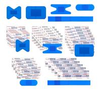 100uds Multiforma Impermeable Adhesivo Vendajes, Flexible & Transpirable Sin Látex Herida Protección Parches Metal Detectable Adhesivo Vendas para Servicio de Comida Industria Uso