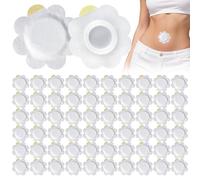 100uds Parches Aceite de Ricino para Ombligo Flor de Ciruelo Autoadhesivo Castor Oil Pack (Aceite No Incluido) Añadir la Cantidad Adecuada de Aceite Adecuado para el Trabajo Los Viajes y la Vida