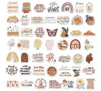 100uds Pegatinas Cristianas, la Biblia Boho Inspiradoras Versos Estética Regalos Religiosos Cristianos para Botellas de Agua Portátil Álbum de Recortes