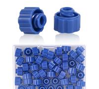 100uds Tapones Jeringa, Compatibles con Luer Lock y Slip Jeringas Tapones de Plástico para Agujas Dispensadoras Ideales para Tubos de Alimentación y Uso en Laboratorio (Azules)