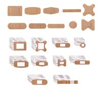 100uds Vendajes Adhesivos Pequeños, Vendajes Transpirables Varias Formas y Tamaños para Proteger Heridas en Rostro y Nariz Disimulan las Manchas Ideales para Incisiones Pequeñas (Estilo 3)