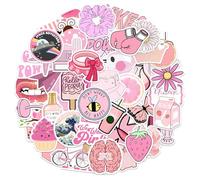 100uds VSCO Pegatinas Rosas, Pegatinas de Graffiti Pegatinas para Botellas de Agua Decoración de Cumpleaños Preppy para Laptop Botella de Agua Niños Adolescentes y Niñas (Estilo 1)