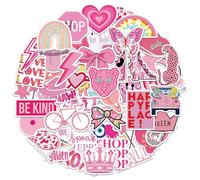 100uds VSCO Pegatinas Rosas, Pegatinas de Graffiti Pegatinas para Botellas de Agua Decoración de Cumpleaños Preppy para Laptop Botella de Agua Niños Adolescentes y Niñas (Estilo 2)