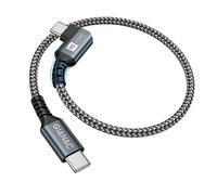 100W Cable USB C a USB C 0.3M 90-Grados Cable USB Tipo C Carga Rápida 20V/5A PD con E-Mark Chip Cable Tipo C para iPad Air/iPad Pro;MacBook Air/Pro;Samsung Galaxy;Google Pixel;Huawei;Tabletas etc