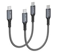 100W Cable USB C a USB C [2Pack 0.5M]Cable USB Tipo C Carga Rápida Corto 5A