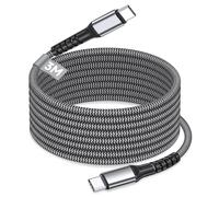 100W Cable USB C Carga Rapida 3m, Cable Tipo C de Carga Rápida PD3.0 Cabo usb c a usb c de Nailon Trenzado cable Cargador Tipo C para iPhone 17 16 15 Pro/Plus,iPad Pro,Macbook Air, para Samsung Galaxy