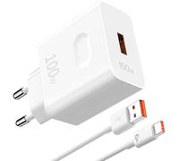100W para Super-Carga Cargador USB C con Cable 1m para Honor 400 200 Pro | Cargador USB Rápido con 6A Cable USB C 1m para Honor Magic8 7 Pro Pura 70 Ultra 400/200 Lite Magic7 Lite X6b X8c Pad X9a X8a