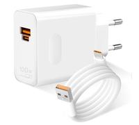 100W Supercarga Cargador USB C para Honor Magic 7 200 Pro Magic 6 7 Lite X6b X8a 90 200 Lite 6A Carga Rápida con Cable USB C 1M Compatible con Huawei Mate 60 Pro Nova 11 P60 y más