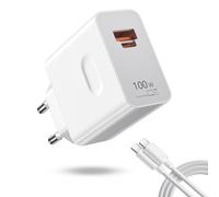 100W Supercharge Cargador con 6A USB C Cable 1M para Honor 200 Pro Magic 7 Lite 400pro, Carga Rápida Supercarga Adaptador Cargador para Honor 90 Smart X6b X7b 70 Lite X8a X7aX6a X8bX7b MagicV2V3 PAD9