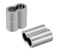 100x Abrazadera de cable Aluminio 2mm Aluminio Pinza Funda de prensa