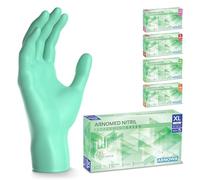 100x ARNOMED® Guantes nitrilo talla XL Verde, Guantes desechables quirurgicos y laboratorio, Luvas nitrilo descartaveis sin polvo y látex, Manoplas nitrilo en XS, S, M, L, XL, XXL