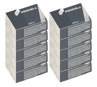 100x Duracell Procell MN1500 Mignon AA LR6 Batería