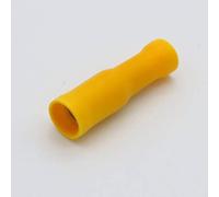 100x Enchufables Cilindricos Hembra - Eléctrico Terminales Amarillo - Terminal de Presión Hembra Tipo Bala Aislado Amarillo Cableado Eléctrico - Conector de Cables - Franqueo libre!